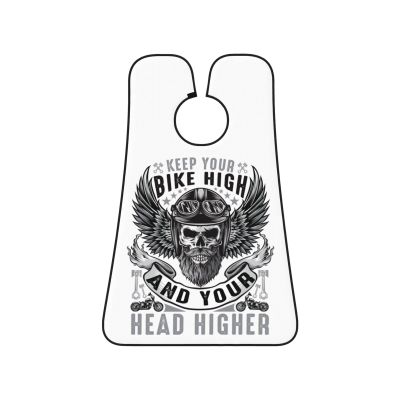 ZKLCRYTR Keep Your Bike High And Your Head Higher Men's Beard Bib Apron Waterproof Smooth Surface Beard Apron Durable Foldable Beard Hair Men's Gift