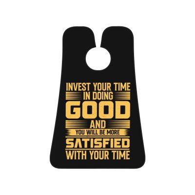 ZKLCRYTR Invest Your Time In Doing Good Men's Beard Bib Apron Waterproof Smooth Surface Beard Apron Durable Foldable Beard Hair Men's Gift