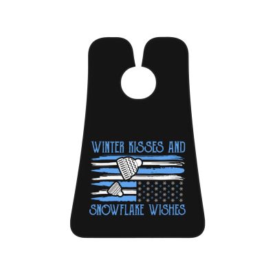 ZKLCRYTR Winter Kisses And Snowflake Wishes Men's Beard Bib Apron Waterproof Smooth Surface Beard Apron Durable Foldable Beard Hair Men's Gift