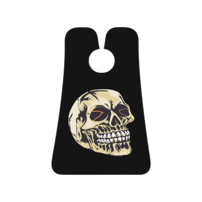 ZKLCRYTR Golden Skull Men's Beard Bib Apron Waterproof Smooth Surface Beard Apron Durable Foldable Beard Hair Men's Gift