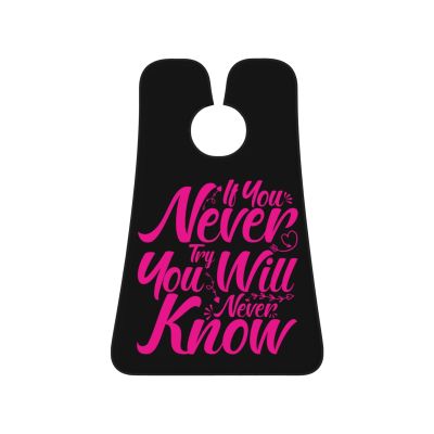 ZKLCRYTR If You Never Try You Will Never Know Men's Beard Bib Apron Waterproof Smooth Surface Beard Apron Durable Foldable Beard Hair Men's Gift