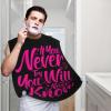 ZKLCRYTR If You Never Try You Will Never Know Men's Beard Bib Apron Waterproof Smooth Surface Beard Apron Durable Foldable Beard Hair Men's Gift view 2