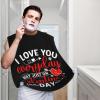 ZKLCRYTR I Love You Everyday Valentines Day Men's Beard Bib Apron Waterproof Smooth Surface Beard Apron Durable Foldable Beard Hair Men's Gift view 2