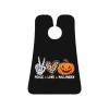 ZKLCRYTR Peace Love Halloween Happy Halloween Pumpkin Leopard Heart Men's Beard Bib Apron Waterproof Smooth Surface Beard Apron Durable Foldable Beard Hair Men's Gift view 1