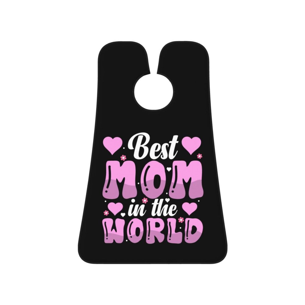 ZKLCRYTR Best Mom In Tlie Worid Men's Beard Bib Apron Waterproof Smooth Surface Beard Apron Durable Foldable Beard Hair Men's Gift