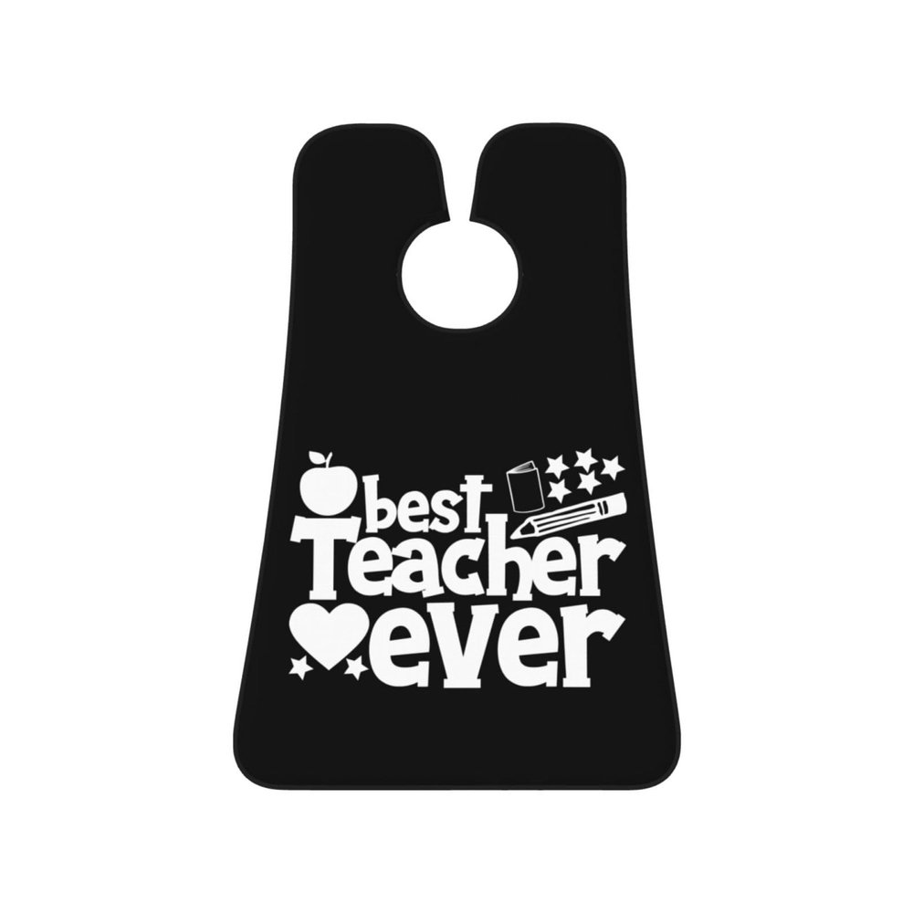 ZKLCRYTR Best Teacher Ever Men's Beard Bib Apron Waterproof Smooth Surface Beard Apron Durable Foldable Beard Hair Men's Gift
