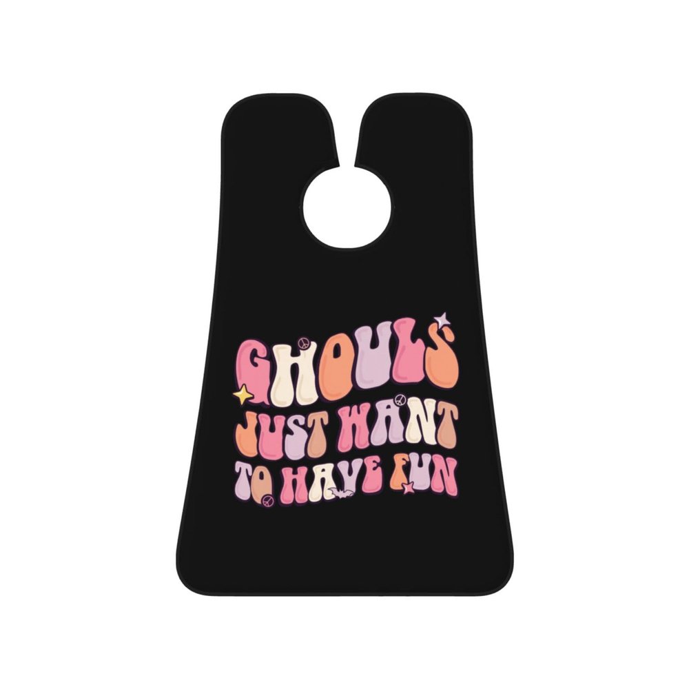 ZKLCRYTR Ghouls Just Want To Have Fun Men's Beard Bib Apron Waterproof Smooth Surface Beard Apron Durable Foldable Beard Hair Men's Gift