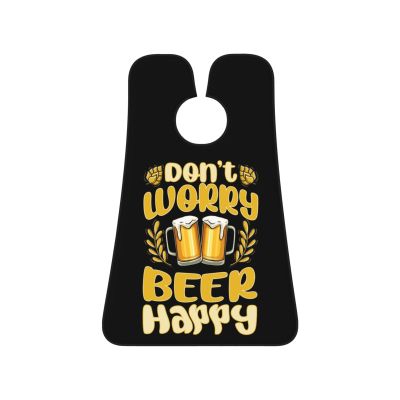 ZKLCRYTR Don't Worry Beer Happy Men's Beard Bib Apron Waterproof Smooth Surface Beard Apron Durable Foldable Beard Hair Men's Gift