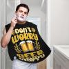 ZKLCRYTR Don't Worry Beer Happy Men's Beard Bib Apron Waterproof Smooth Surface Beard Apron Durable Foldable Beard Hair Men's Gift view 2