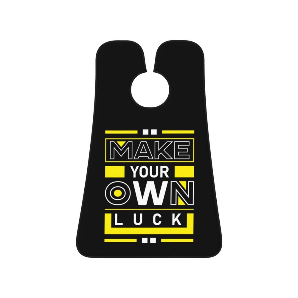 ZKLCRYTR Make Your Own Luck Men's Beard Bib Apron Waterproof Smooth Surface Beard Apron Durable Foldable Beard Hair Men's Gift