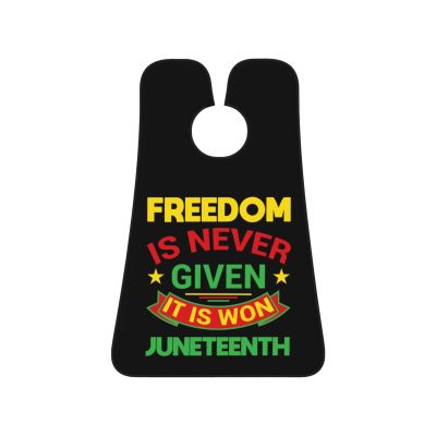 ZKLCRYTR Freedom Is Never Given It Is Won Juneteenth Men's Beard Bib Apron Waterproof Smooth Surface Beard Apron Durable Foldable Beard Hair Men's Gift