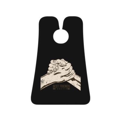 ZKLCRYTR Best Friends Forever Men's Beard Bib Apron Waterproof Smooth Surface Beard Apron Durable Foldable Beard Hair Men's Gift