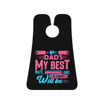 ZKLCRYTR My Dad Best Mate And He Always Will Be Men's Beard Bib Apron Waterproof Smooth Surface Beard Apron Durable Foldable Beard Hair Men's Gift
