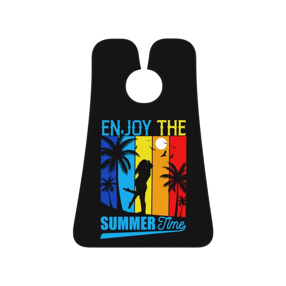 ZKLCRYTR Enjoy The Summer Time Men's Beard Bib Apron Waterproof Smooth Surface Beard Apron Durable Foldable Beard Hair Men's Gift