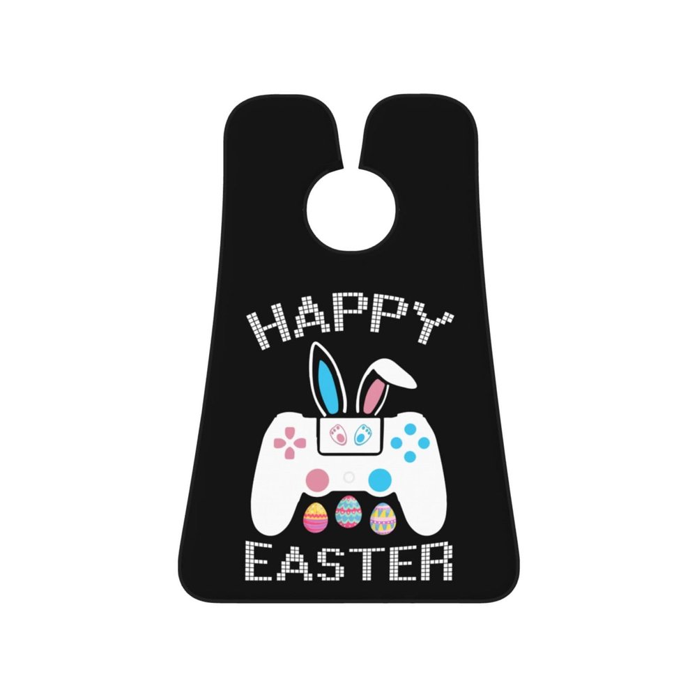 ZKLCRYTR Happy Easter Men's Beard Bib Apron Waterproof Smooth Surface Beard Apron Durable Foldable Beard Hair Men's Gift