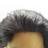 Hair System For Men Toupee Human Hair Piece Fine Mono Lace Mens Toupee Poly Coat Around Natural Hairline Durable Hairpiece For Men Monofilament Wigs 8"x10" #210 Darkest Brown With 10% Gray view 3