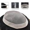 Hair System For Men Toupee Human Hair Piece Fine Mono Lace Mens Toupee Poly Coat Around Natural Hairline Durable Hairpiece For Men Monofilament Wigs 8"x10" #210 Darkest Brown With 10% Gray view 4