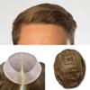 Hair System For Men Toupee Human Hair Piece Fine Mono Lace Mens Toupee Poly Coat Around Natural Hairline Durable Hairpiece For Men Monofilament Wigs 8"x10" #17R Brown/Blonde Mix Warm Tone view 1