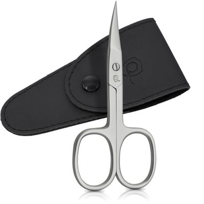 Solingen Nail Scissors Curved Blade Precision Stainless Steel for Fingernails & Toenails, Manicure & Pedicure, Extra Sharp with Stylish Storage Case
