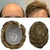 Hair Wonders Mens Toupee Human Hair Replacement Systems For Men Poly Skin Toupee For Men Hair Pieces 0.1MM Men Hair System Hairpiece For Men8X10 100% light to medium density#20R Light Warm Blonde view 1