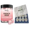 Body Scrub Exfoliator - 12oz FRENCH ROSE Sugar scrub cubes w/Mango Butter & Shea butter, Shower Bombs Aromatherapy, Shower Steamers with Organic Essential Oils for Vaporizing Steam Spa view 1