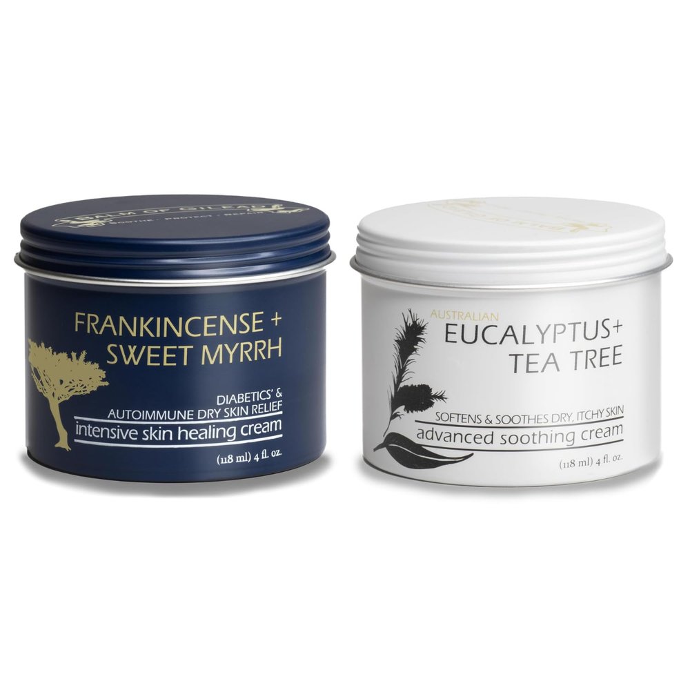 Foot Healing Cream Intensive Moisture and Healing, Foot Care and Body, Skin Soothing Cream - Eczema, Ringworm, Dry, Chaffed Skin, Nail - Tea Tree with Eucalyptus, Frankincense and Sweet Myrrh