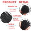 0.8cm 6inch 20 Strands Loc Extensions Human Hair 100% Real Human Hair Dreadlock Extensions for Man/Women Full Handmade Permanent Dreadlock Extensions Human Hair Can Be Bleached Dyed Curled (1B) view 2