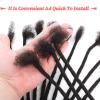 0.8cm 6inch 20 Strands Loc Extensions Human Hair 100% Real Human Hair Dreadlock Extensions for Man/Women Full Handmade Permanent Dreadlock Extensions Human Hair Can Be Bleached Dyed Curled (1B) view 3