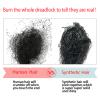 0.8cm 6inch 20 Strands Loc Extensions Human Hair 100% Real Human Hair Dreadlock Extensions for Man/Women Full Handmade Permanent Dreadlock Extensions Human Hair Can Be Bleached Dyed Curled (1B) view 4
