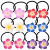 12PCS Hawaiian Plumeria Hair Ties Flower Hair Ties Hawaiian Hair Accessories Wedding Bridal Hairpin Barrette for Women Girls for Beach Party Hairstyles Decor view 1