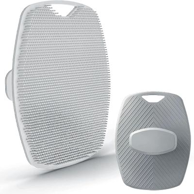 Generic Silicone Back Scrubber for Shower,Gentle Exfoliating and Massage for All Kinds of Skin,Shower Brush for Shower Exfoliating and Message,Overall Cleaning (Gray)