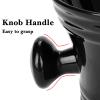 Linkidea Men Plastic Shaving Cup with Handle, Deep Size Textured Wet Shaving Cup, Traditional Wet Shaving Factory Shaving Mug (Black) view 3