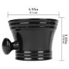 Linkidea Men Plastic Shaving Cup with Handle, Deep Size Textured Wet Shaving Cup, Traditional Wet Shaving Factory Shaving Mug (Black) view 4