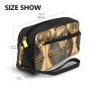 FRESQA Ancient World Globe Print Portable Mini Makeup Bag,Versatile And Compact,Perfect For Your Essentials view 3