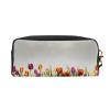 FRESQA Colorful Tulips Print Portable Mini Makeup Bag,Versatile And Compact,Perfect For Your Essentials view 2