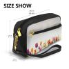 FRESQA Colorful Tulips Print Portable Mini Makeup Bag,Versatile And Compact,Perfect For Your Essentials view 3