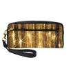FRESQA Gold Sequin Sparkle Print Portable Mini Makeup Bag,Versatile And Compact,Perfect For Your Essentials view 1