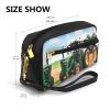 FRESQA Company Farm Tractor Print Portable Mini Makeup Bag,Versatile And Compact,Perfect For Your Essentials view 3