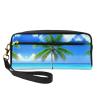 FRESQA Palm Trees And Clear Sea Print Print Portable Mini Makeup Bag,Versatile And Compact,Perfect For Your Essentials view 1