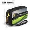 FRESQA Green Golf Course Print Portable Mini Makeup Bag,Versatile And Compact,Perfect For Your Essentials view 3