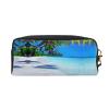 FRESQA Tropical White Sand Beach And Ocean Print Portable Mini Makeup Bag,Versatile And Compact,Perfect For Your Essentials view 2