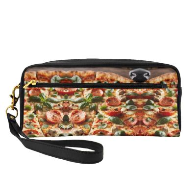FRESQA 3d Pizza Pepperoni Print Portable Mini Makeup Bag,Versatile And Compact,Perfect For Your Essentials