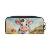 FRESQA Cartoon Milk Cow Print Portable Mini Makeup Bag,Versatile And Compact,Perfect For Your Essentials view 2