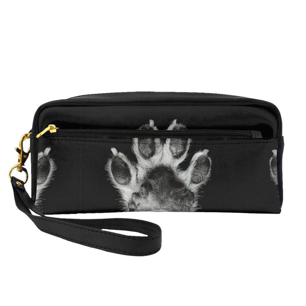 FRESQA Pawprint Print Portable Mini Makeup Bag,Versatile And Compact,Perfect For Your Essentials