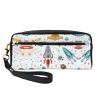 FRESQA Cartoon Rockets Print Portable Mini Makeup Bag,Versatile And Compact,Perfect For Your Essentials view 1