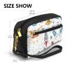 FRESQA Cartoon Rockets Print Portable Mini Makeup Bag,Versatile And Compact,Perfect For Your Essentials view 3