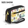 FRESQA Cute Colorful Dog Paw Print Portable Mini Makeup Bag,Versatile And Compact,Perfect For Your Essentials view 3