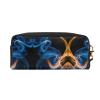 FRESQA Blue Flame Print Portable Mini Makeup Bag,Versatile And Compact,Perfect For Your Essentials view 2