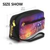 FRESQA Colorful Music Notes Print Portable Mini Makeup Bag,Versatile And Compact,Perfect For Your Essentials view 3