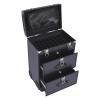 CRYBY Rolling Makeup Case, 3 Layers Large Cosmetic Trolley Cosmetics Storage Organizer with 2 Keys & 4 Universal Wheels, Portable Makeup Trolley Make Up Bag for Nail Art Hair Styling, Load 110.3lbs view 1